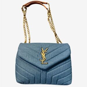 Designer Denim puffer Shoulder Bag